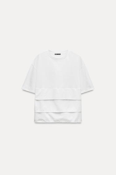 T-SHIRT WITH PLEATS