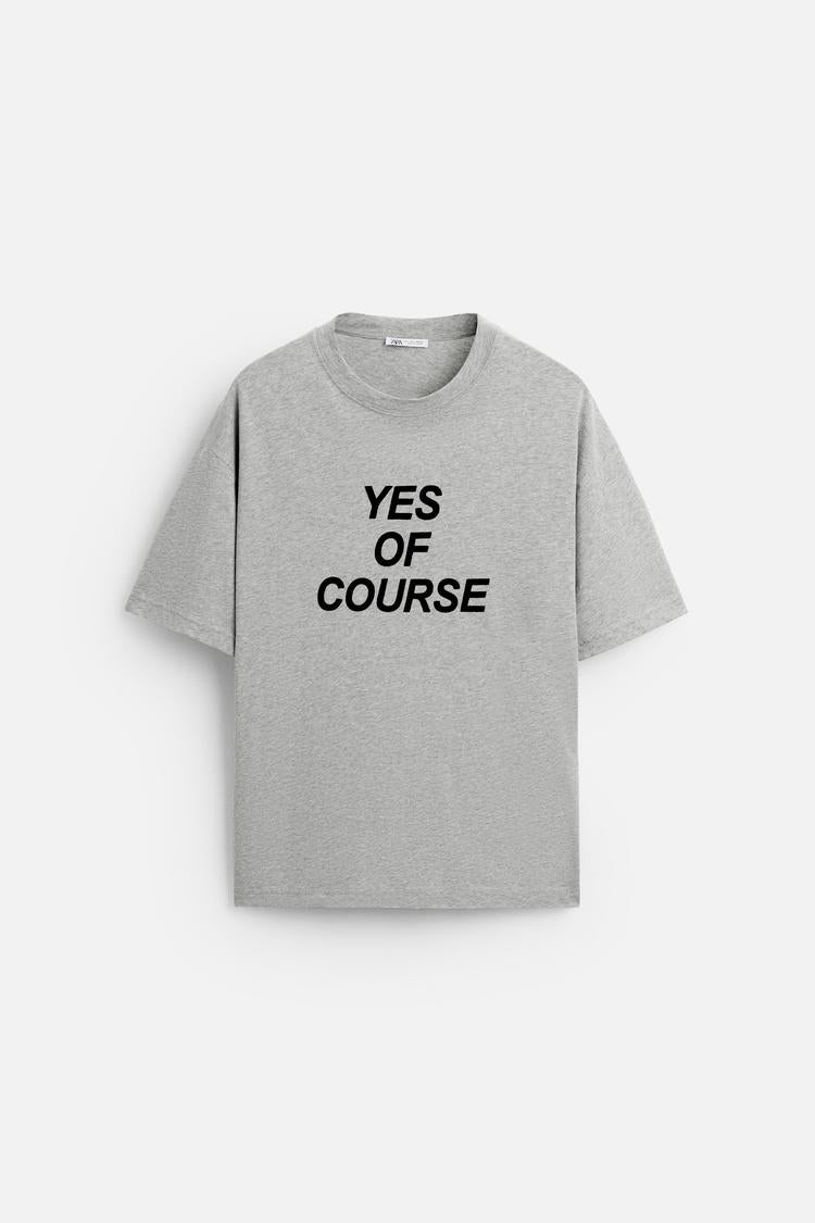TEXTURED SLOGAN T-SHIRT