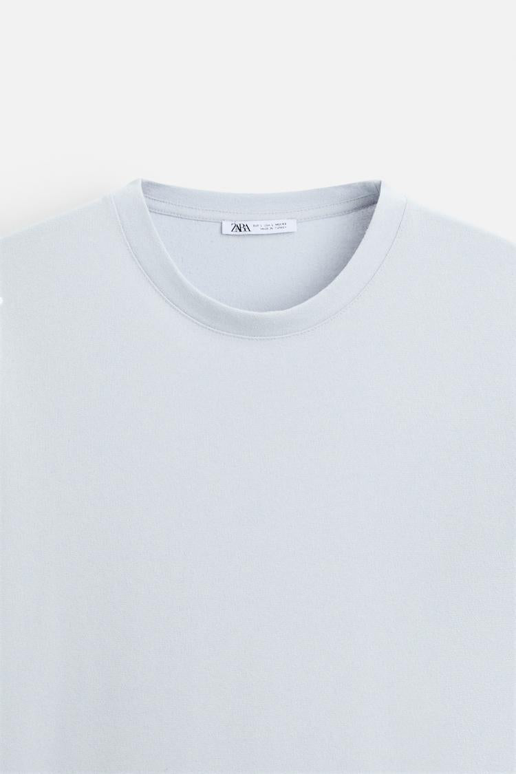 Textured Fabric T-Shirt In Rustic Style