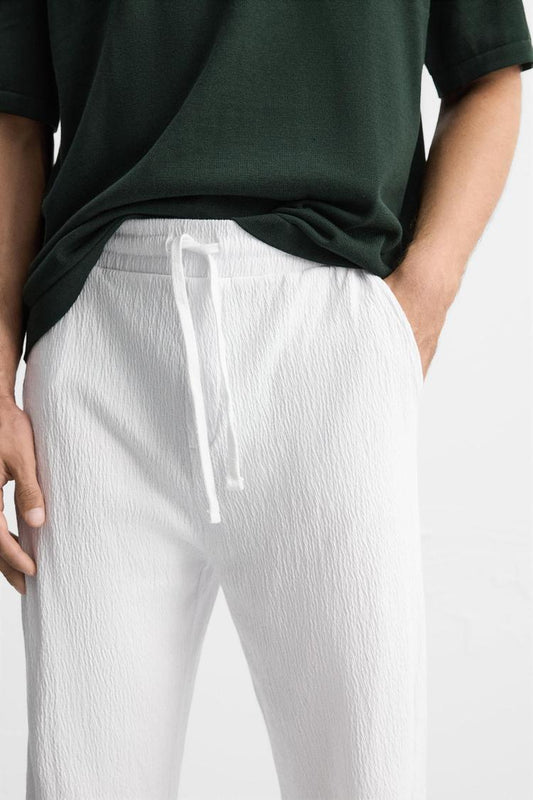 Relaxed Fit Jacquard Trousers