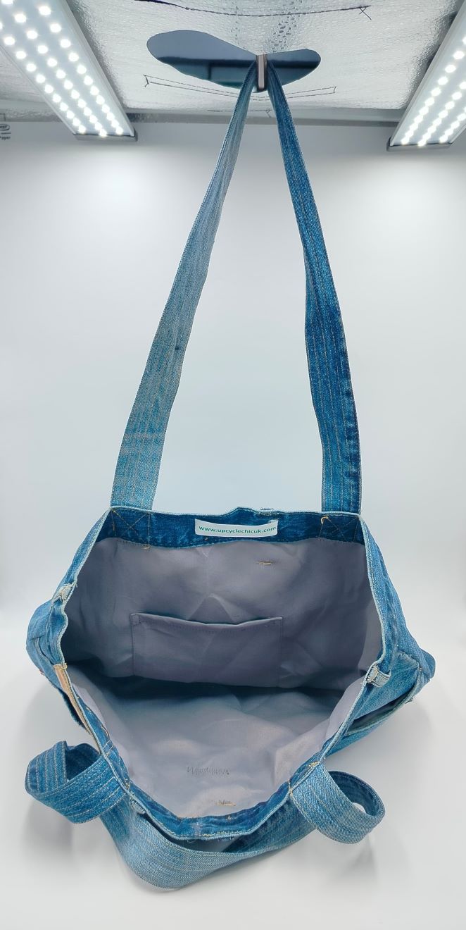 Reversible Denim Tote Bag