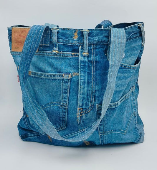 Reversible Denim Tote Bag