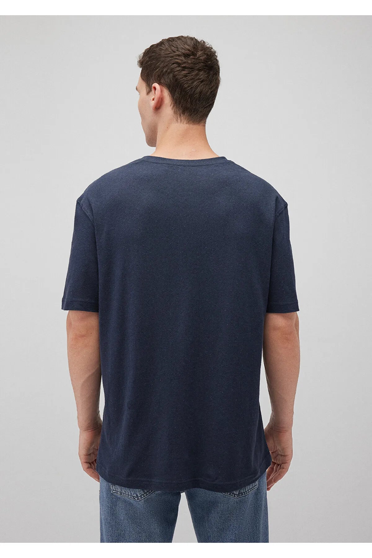 Navy Blue Basic T-Shirt Loose Fit / Loose Comfortable Cut