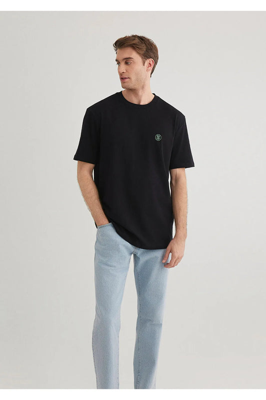 Logo Embroidered  T-Shirt Loose Fit