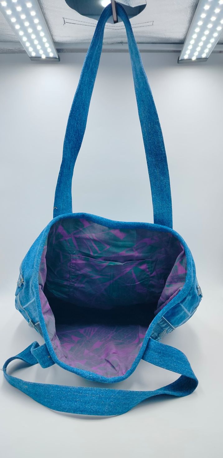 Reversible Denim Tote Bag