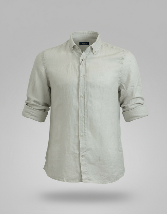 Buffon Linen Long Sleeve Shirt - Grey