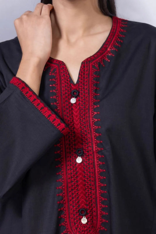 Embroidered | Crosshatch Poplin Kurta