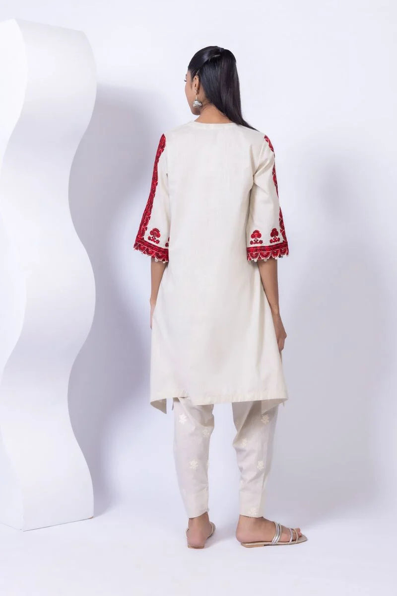 Embroidered | Crosshatch Poplin Kurta