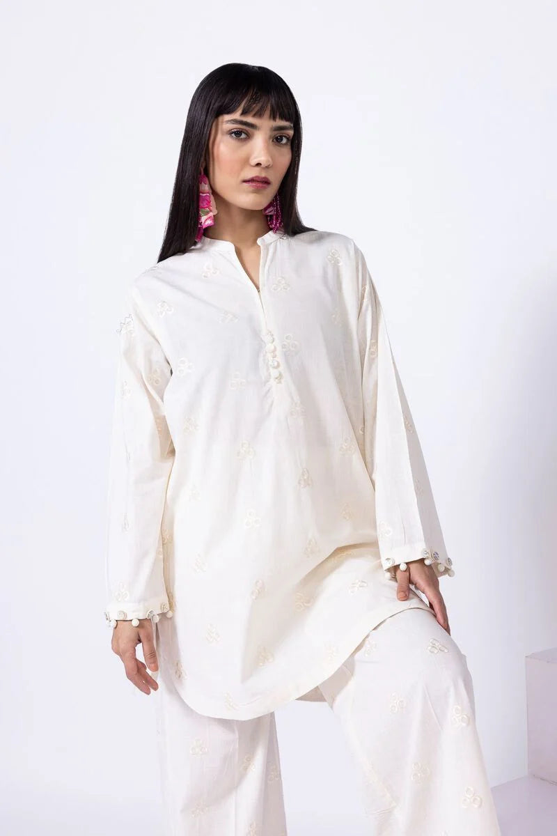 Embroidered | Crosshatch Poplin Kurta