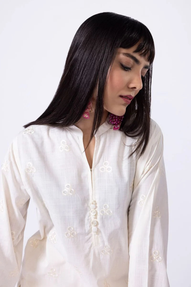 Embroidered | Crosshatch Poplin Kurta
