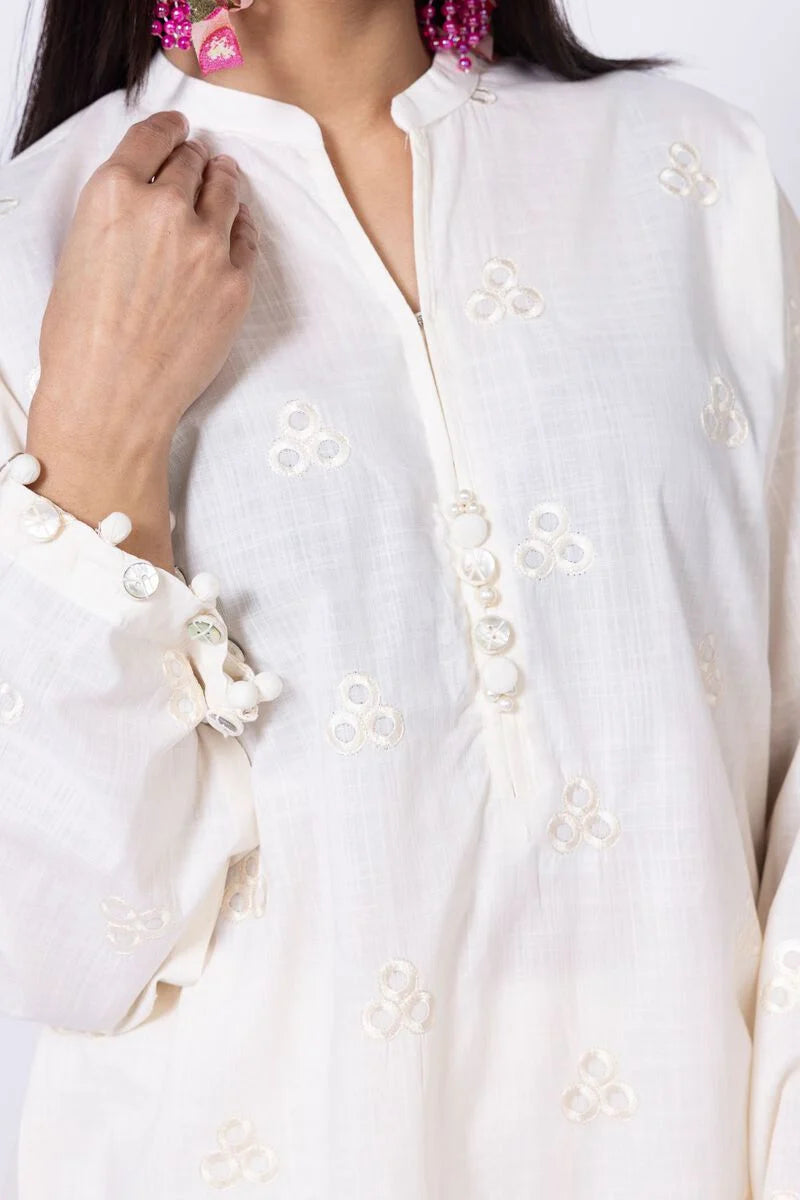 Embroidered | Crosshatch Poplin Kurta