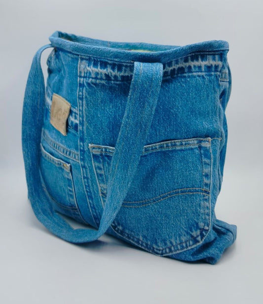 Denim Bag Light Wash Version with Reversible Option