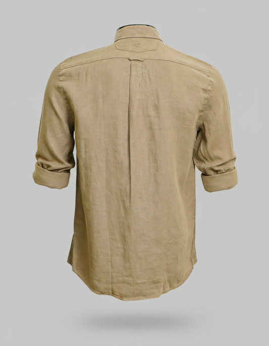 Buffon Linen Long Sleeve Shirt - Mocha