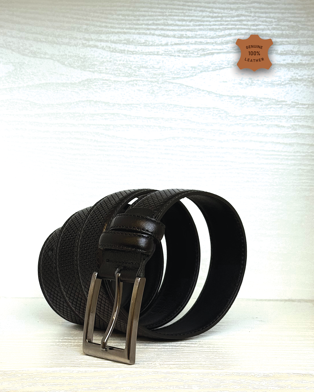 Leather Belt - Black K40-3.5CM