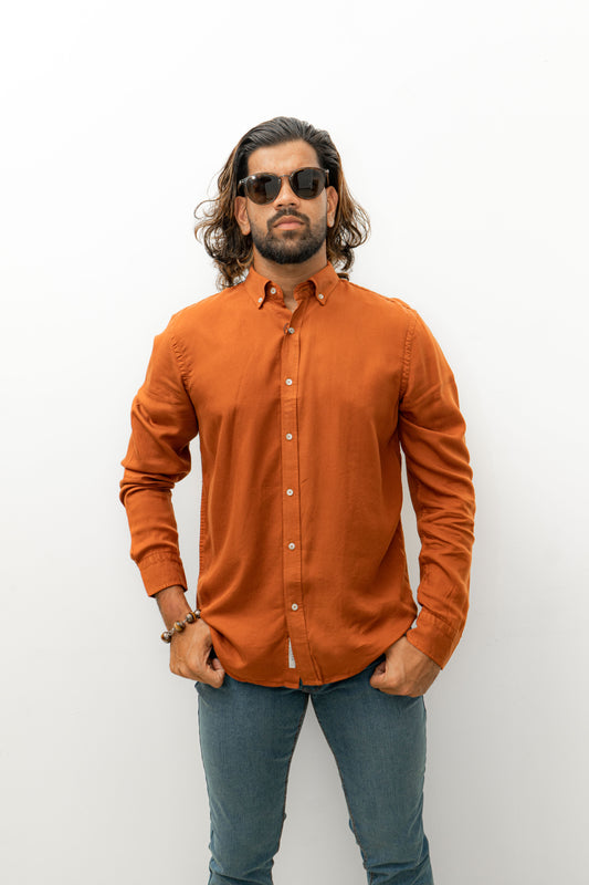 Twill Shirt - Cosmic Orange