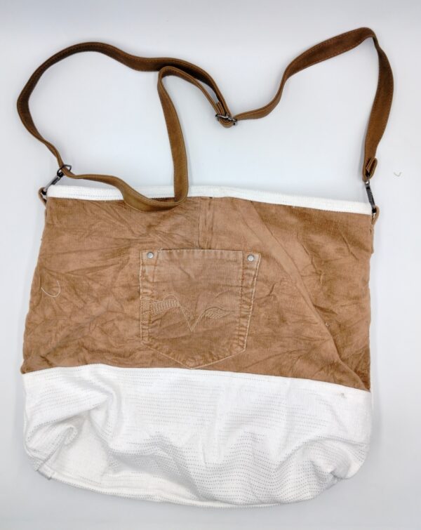 Denim Bag Made from 2 Different Corduroy Pants