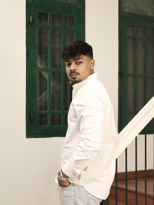 Classic Oxford Cotton Shirt - White