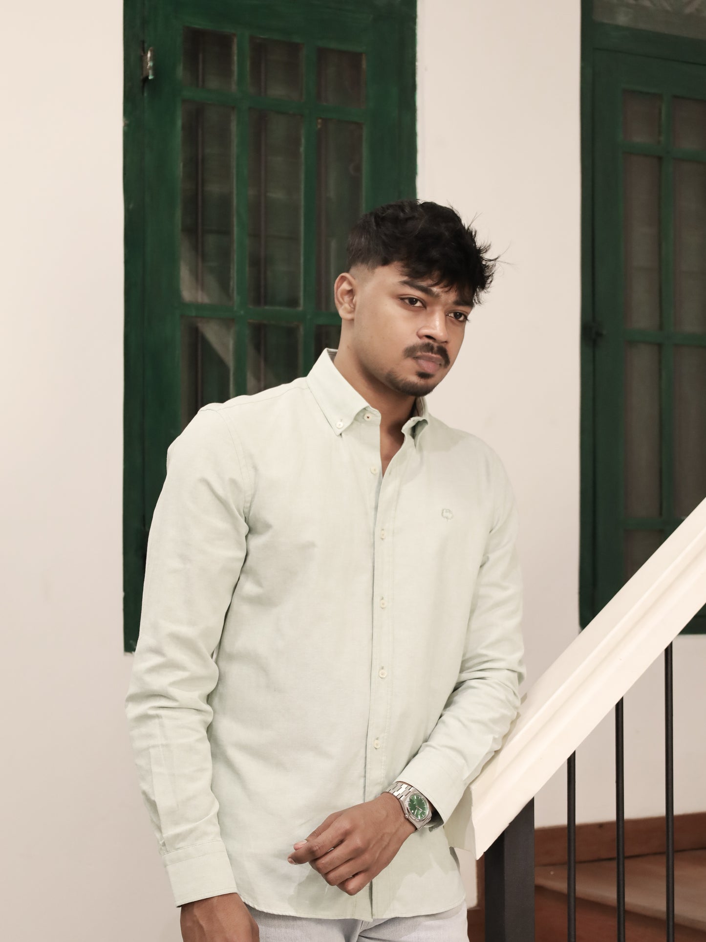 Classic Oxford Cotton Shirt - Green