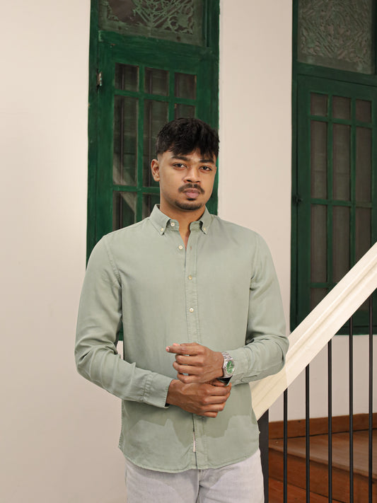 Twill Shirt  - Sage Green