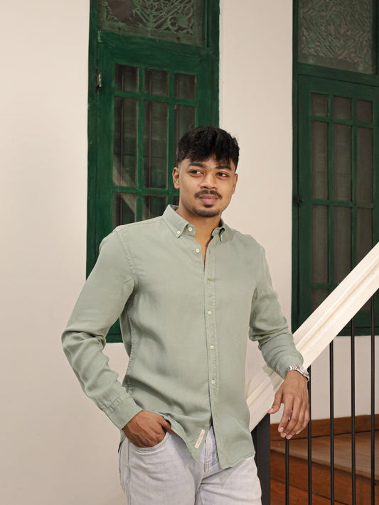 Twill Shirt  - Sage Green
