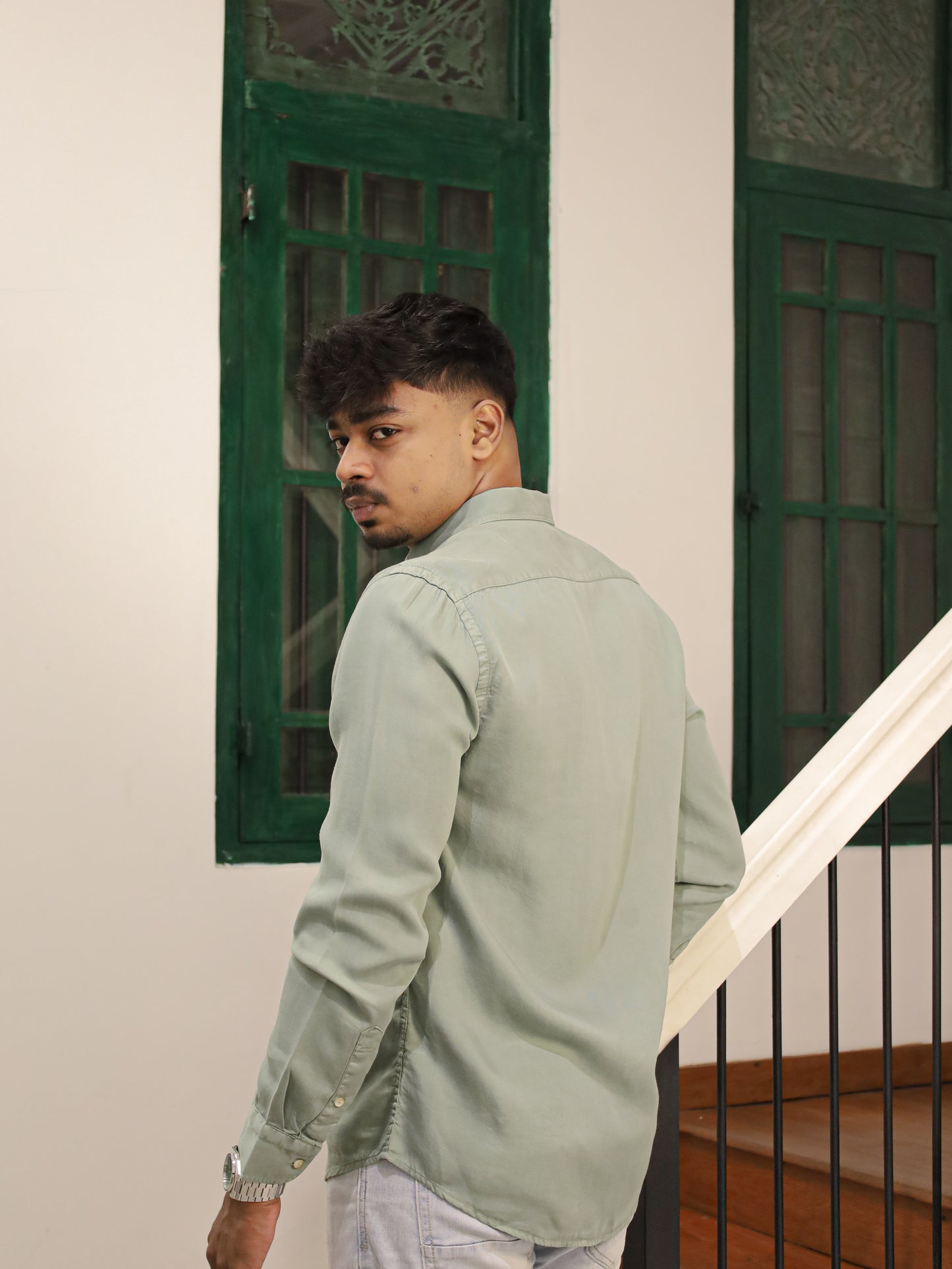 Twill Shirt  - Sage Green