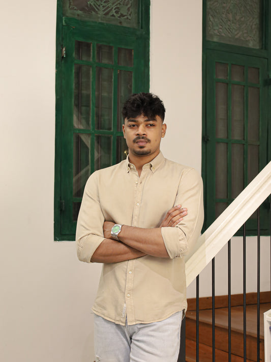 Twill Shirt  - Beige