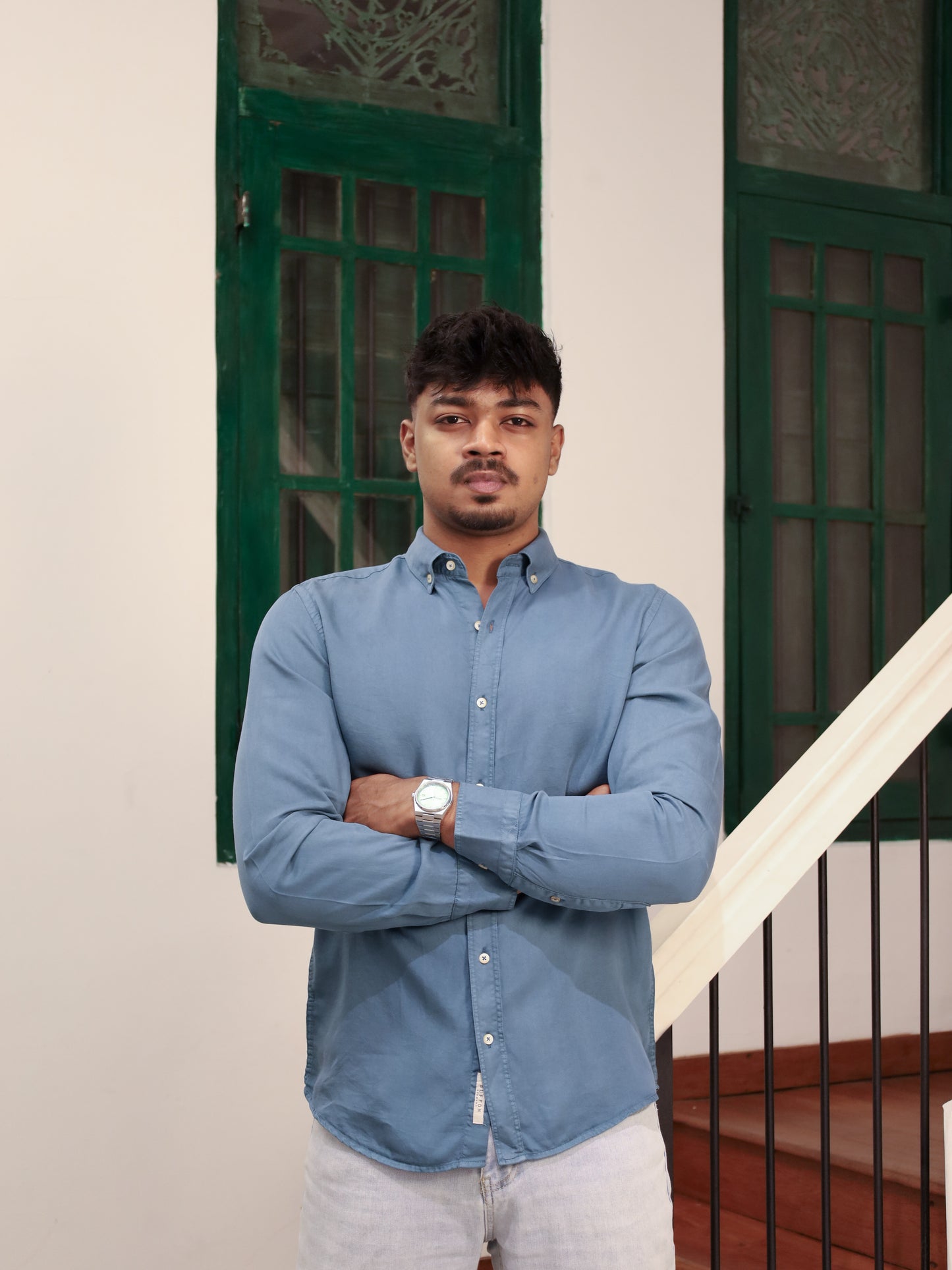 Twill Shirt  - Petrol