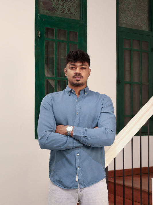 Twill Shirt  - Petrol