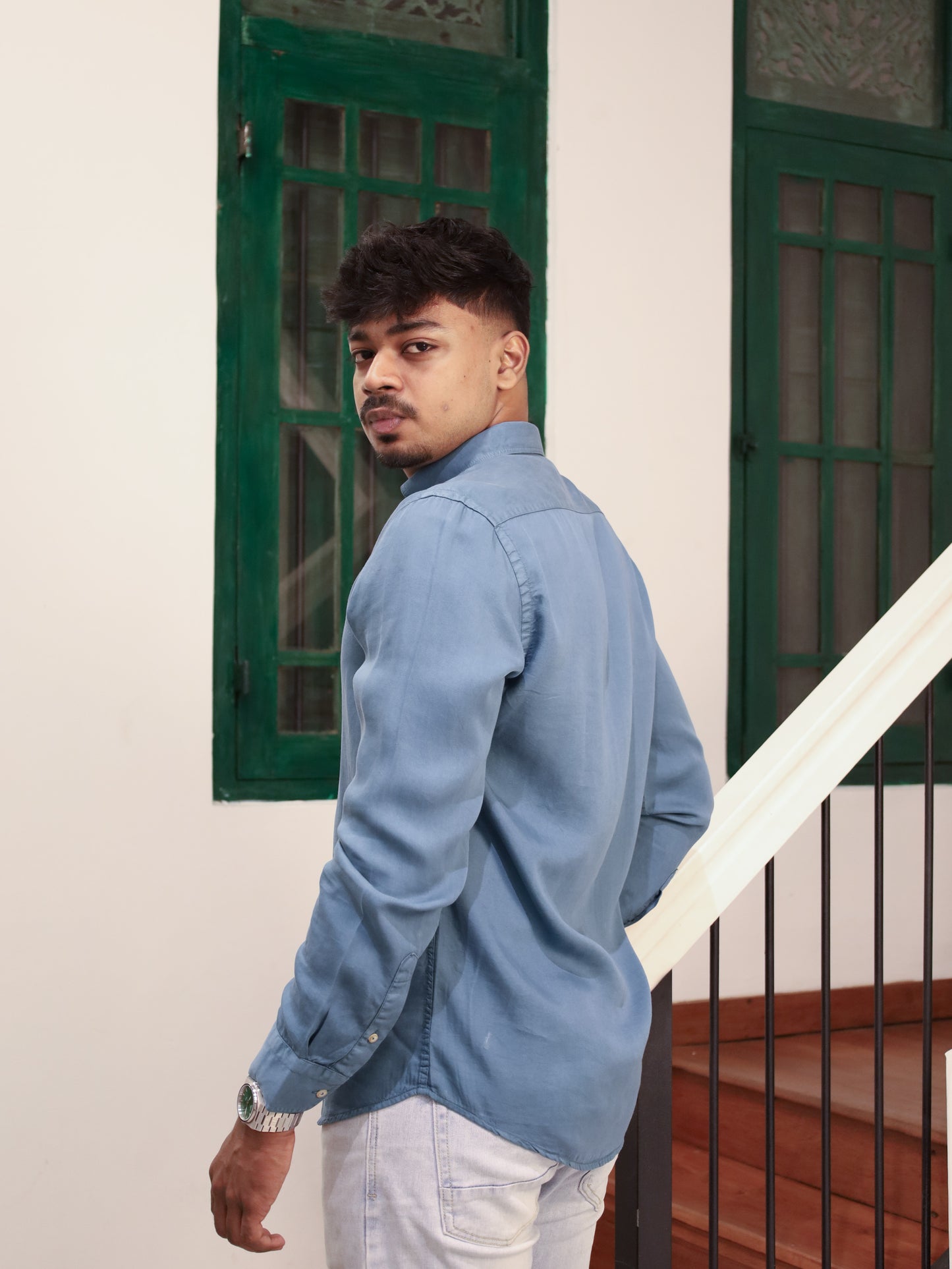 Twill Shirt  - Petrol