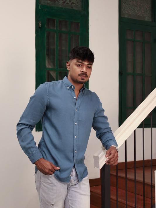 Twill Shirt  - Petrol