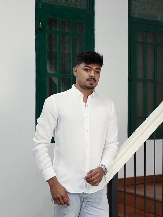 Twill Shirt - White