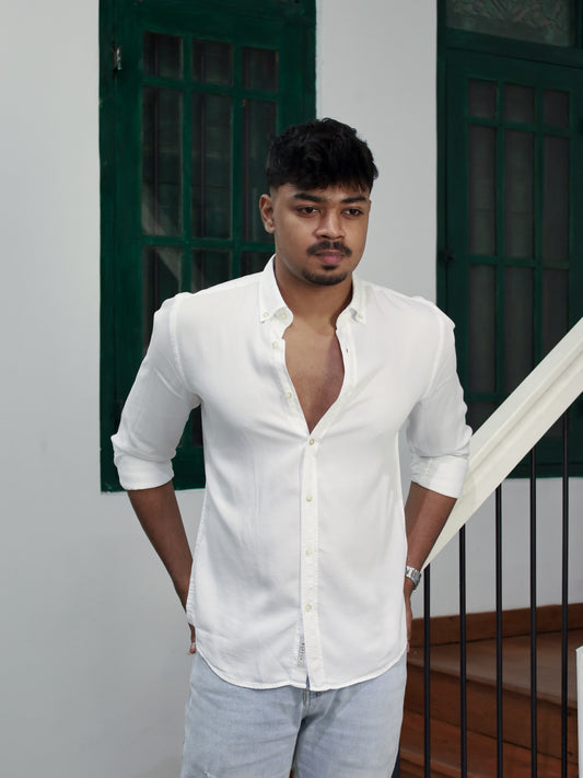 Twill Shirt - White