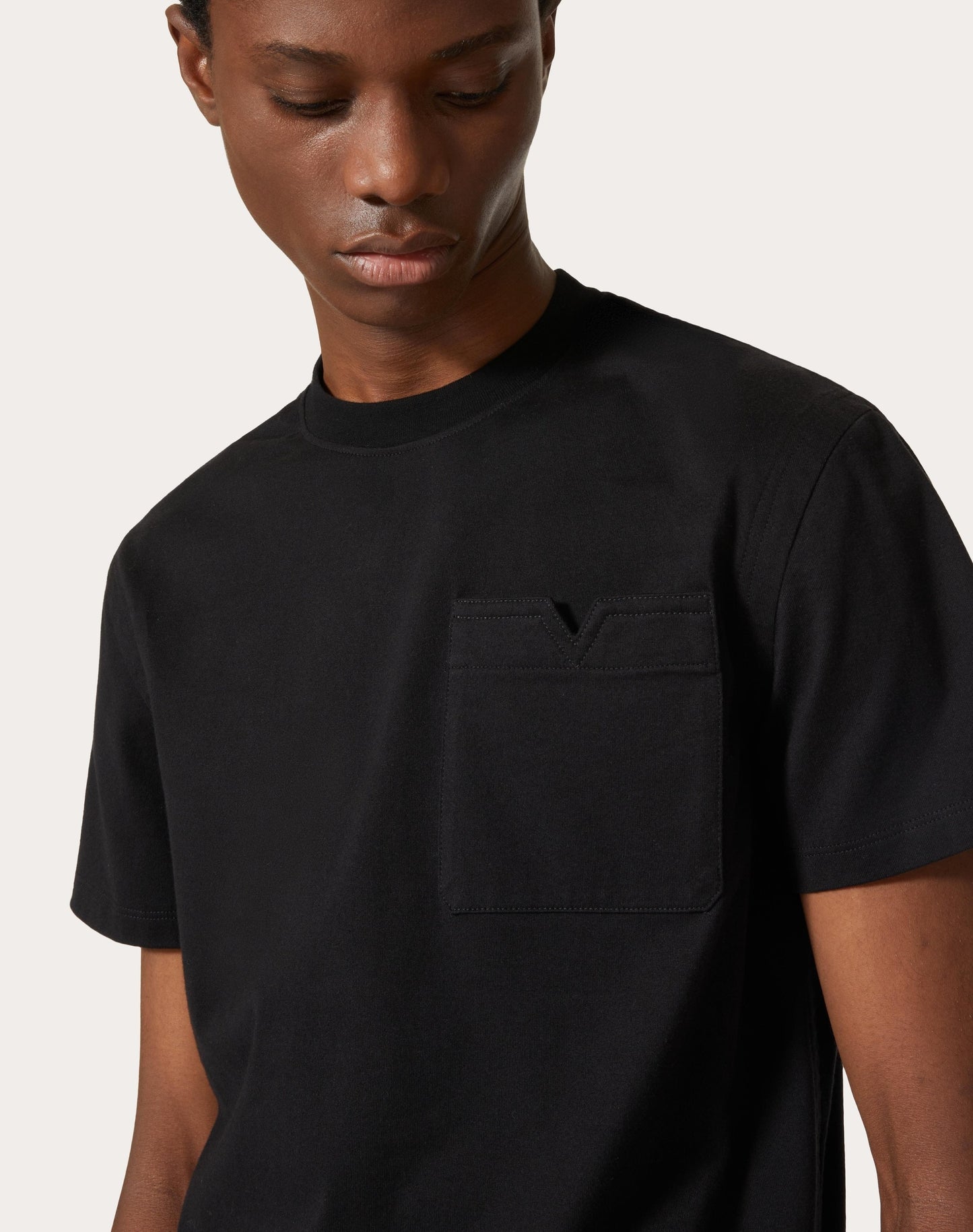 Pocket Cotton T-Shirt Black