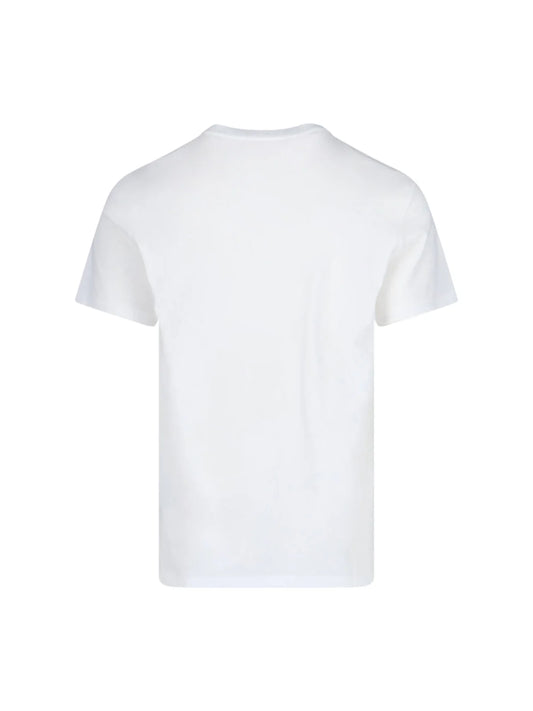 Logo Embroidery Cotton T-Shirt White