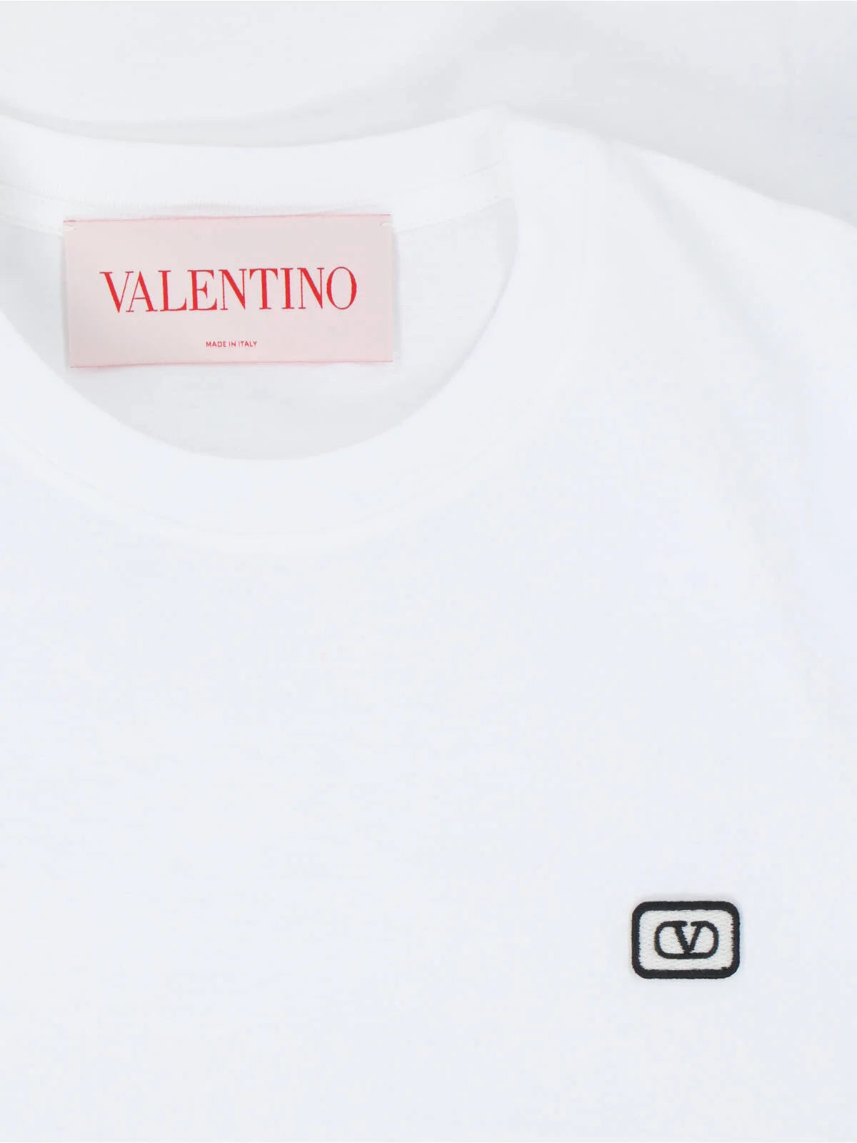 Logo Embroidery Cotton T-Shirt White