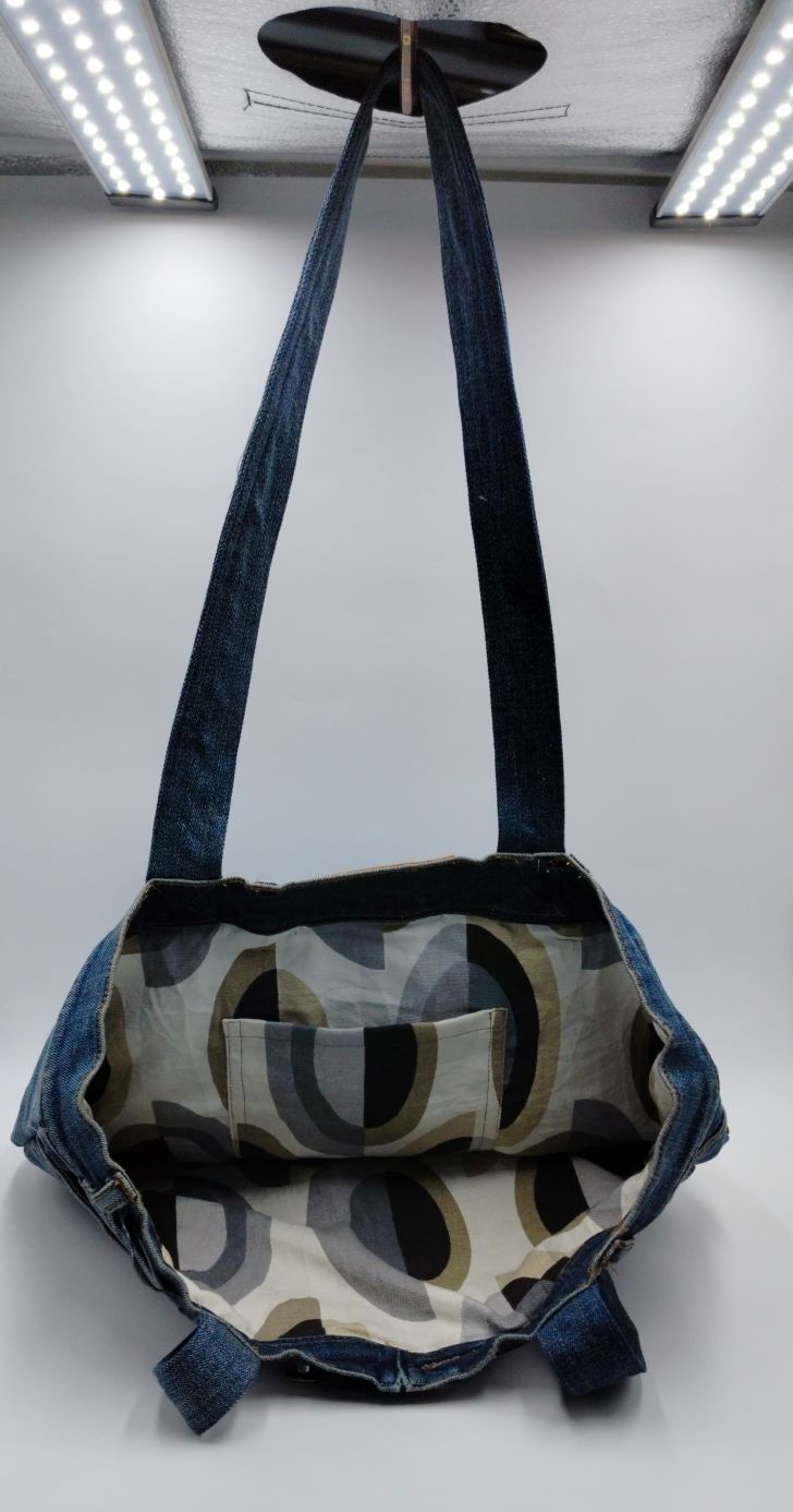 Reversible Denim Tote Bag