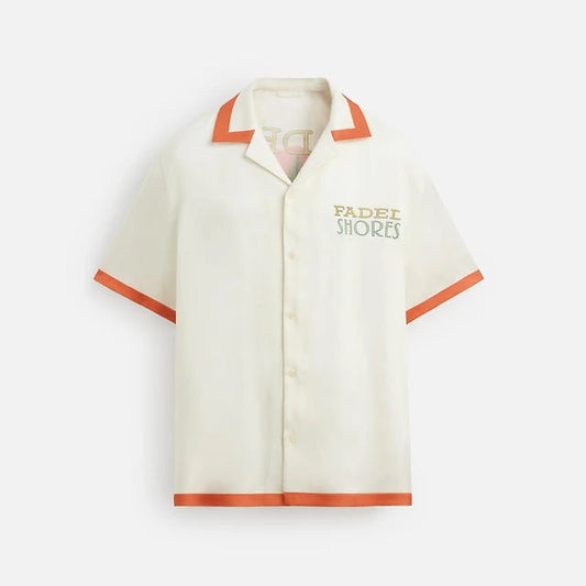 Contrast Stripe Satin Shirt