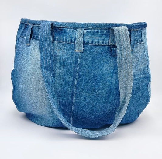Denim Bag a unique Round Shape with Reversible Option