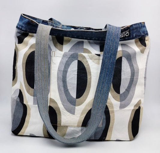 Denim Bag Vintage Color with Reversible Option