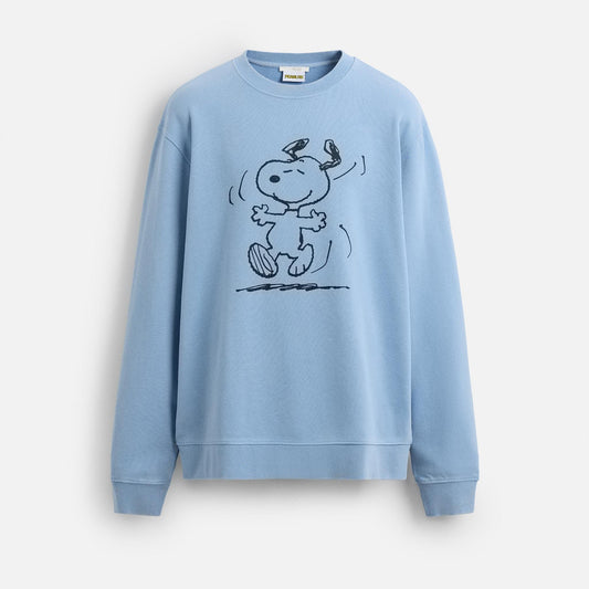 Washed Snoopy Sweat Shirt  -Faded Blue