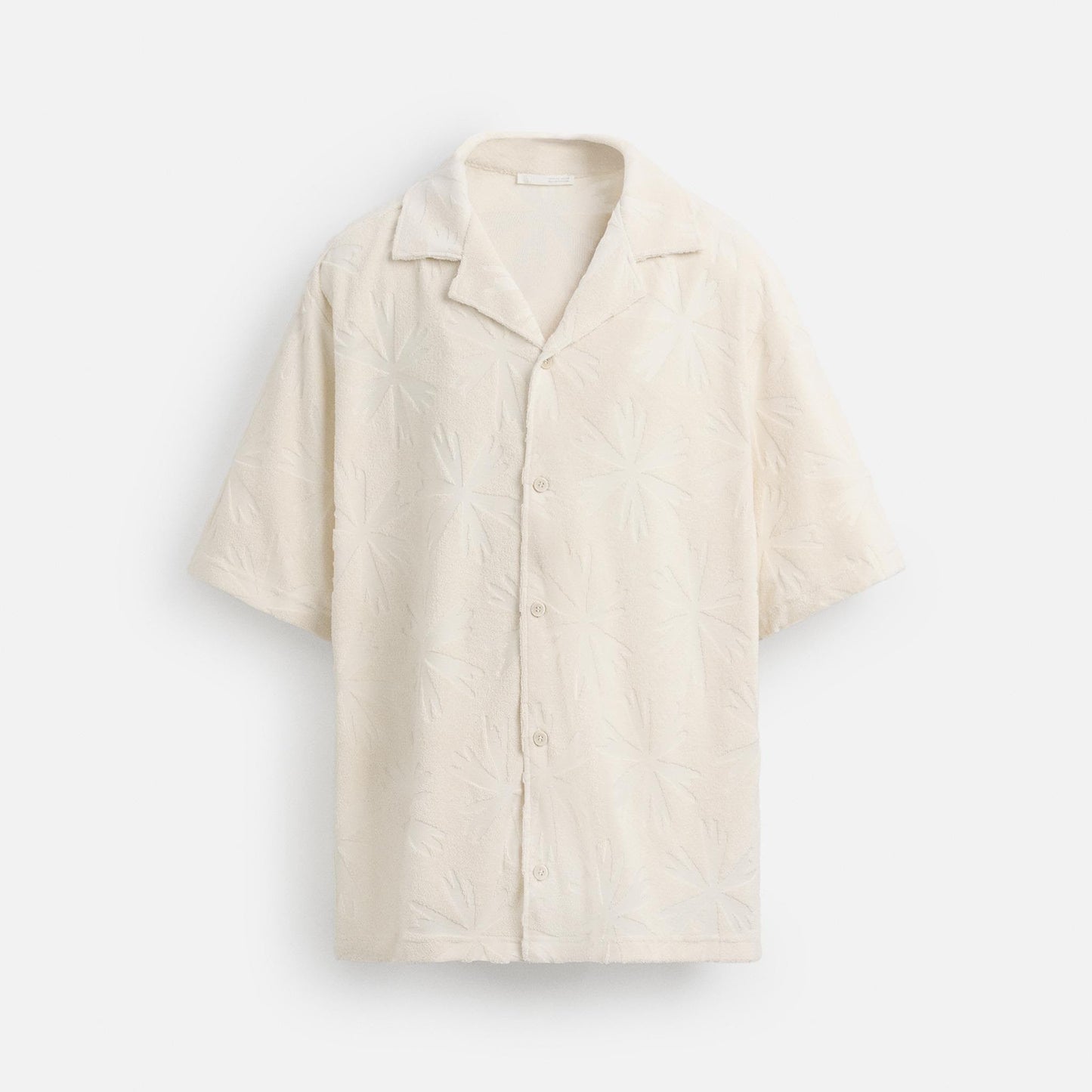 Terry Jacquard Shirt - Ecru