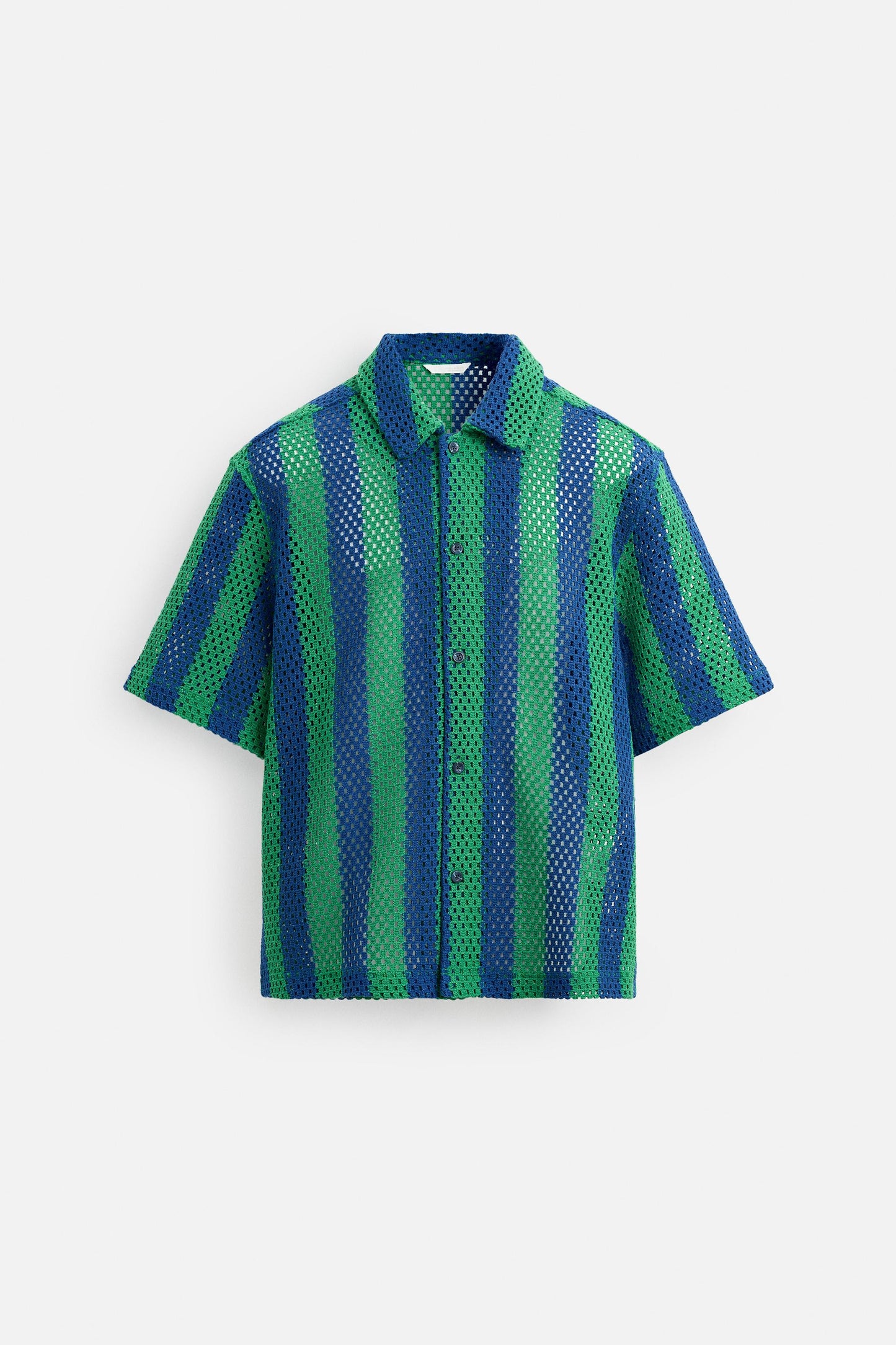 Crochet Textured Shirt - Green