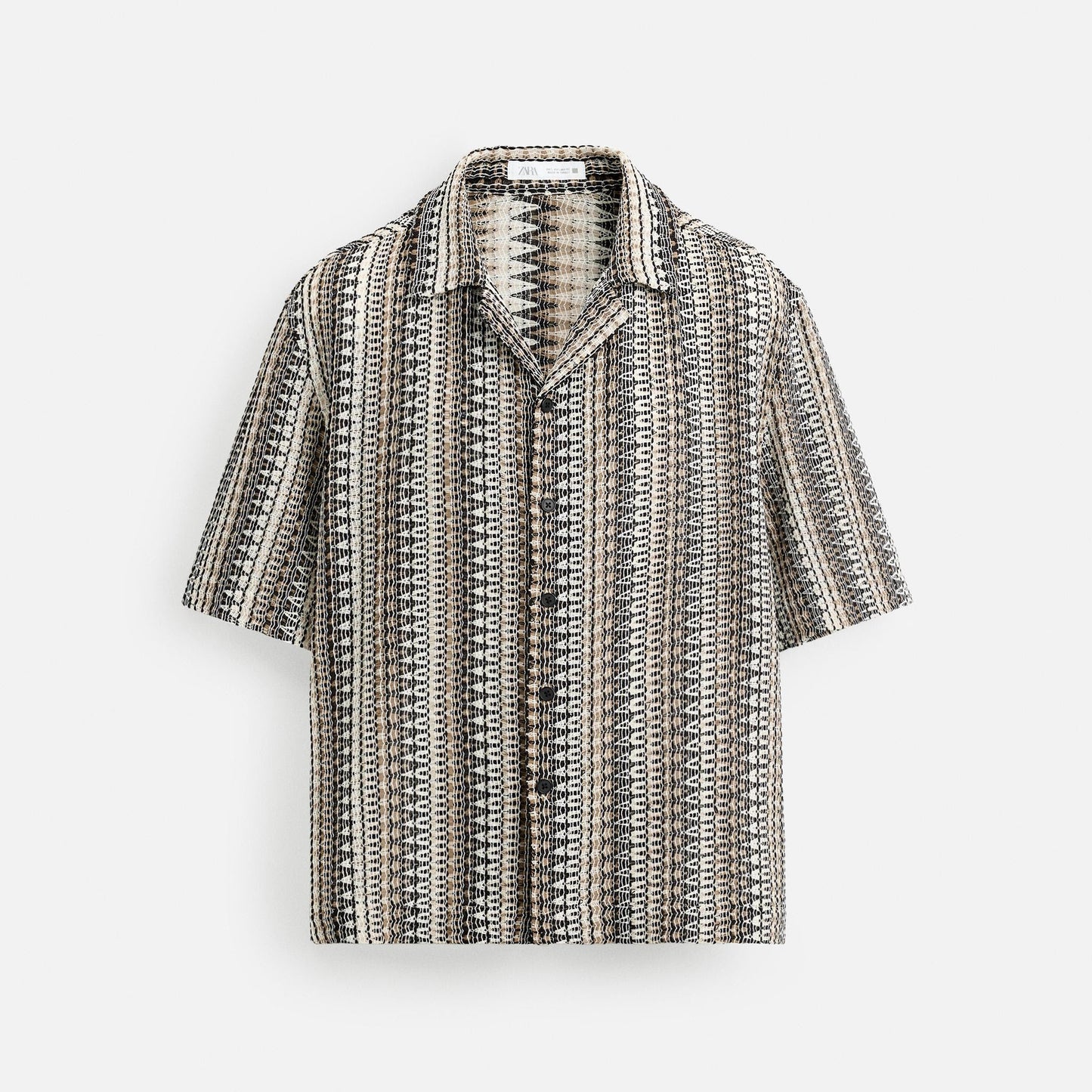 Geometric Jacquard Shirt - Striped