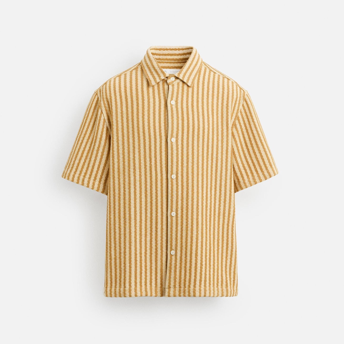 Striped Texture Shirt - Yellow