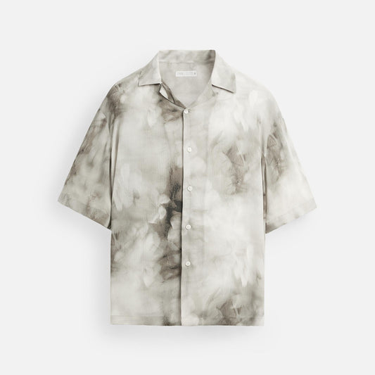 Floral Print Shirt - Grey