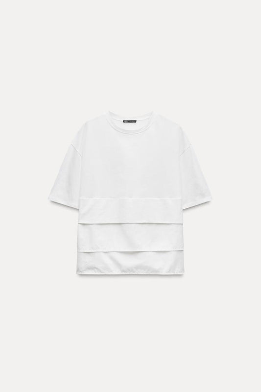 T-SHIRT WITH PLEATS