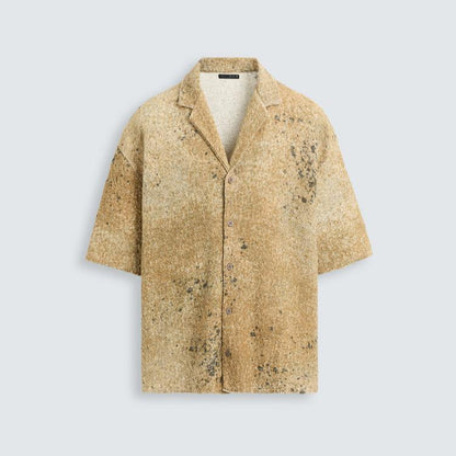 Abstract Print Knit Shirt