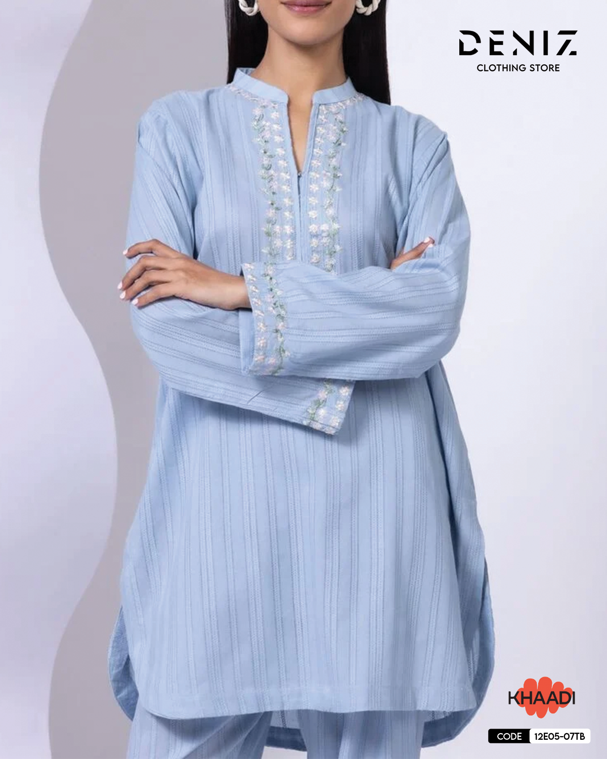 Embroidered | Leno Kurta