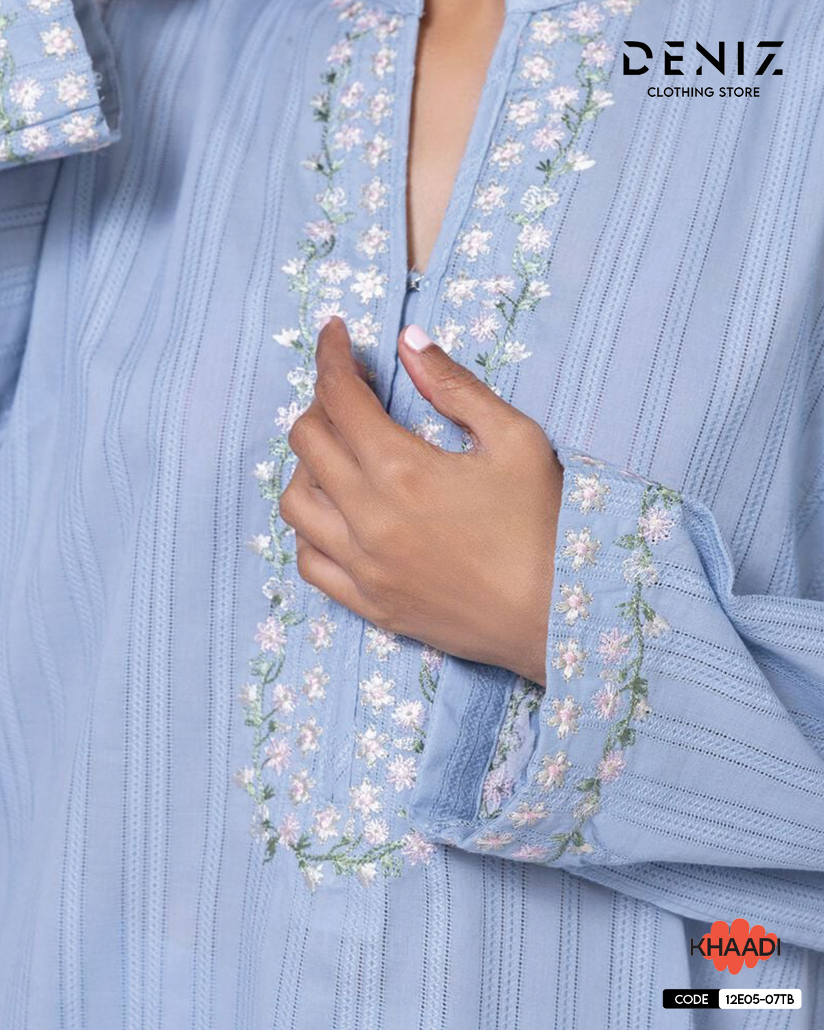Embroidered | Leno Kurta