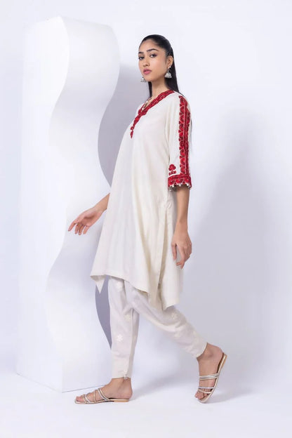 Embroidered | Crosshatch Poplin Kurta